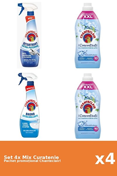 Chanteclair Set 4 Mix Curatenie Chanteclair: Lotus, Clasic, Puternic