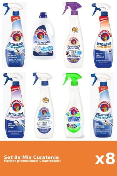 Chanteclair Set 8 Mix Curatenie Chanteclair: Lamaie, Bicarbonat, Clasic, Pute...