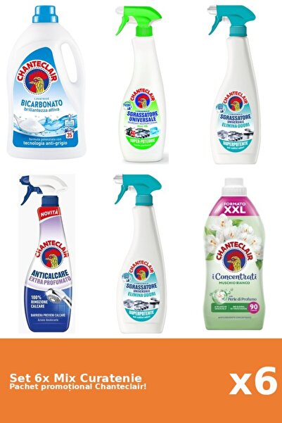 Chanteclair Set 6 Mix Curatenie Chanteclair: Lamaie, Bicarbonat, Parfumat, Mo...