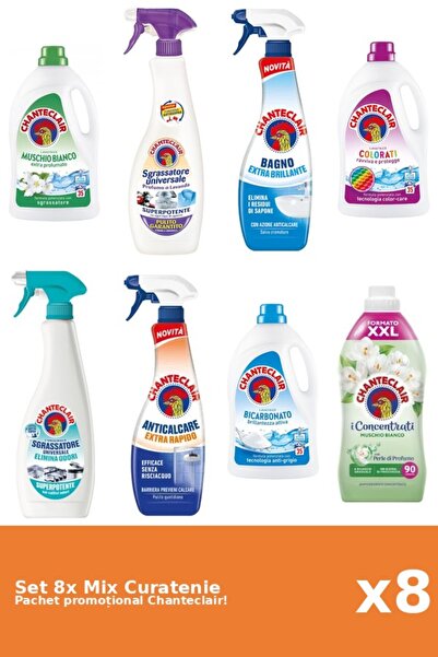 Chanteclair Set 8 Mix Curatenie Chanteclair: Bicarbonat, Clasic, Color, Mosc ...