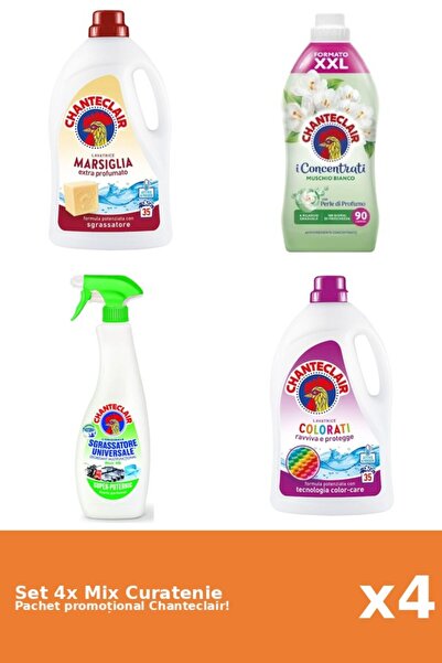 Chanteclair Set 4 Mix Curatenie Chanteclair: Lamaie, Marsilia, Color, Mosc Alb