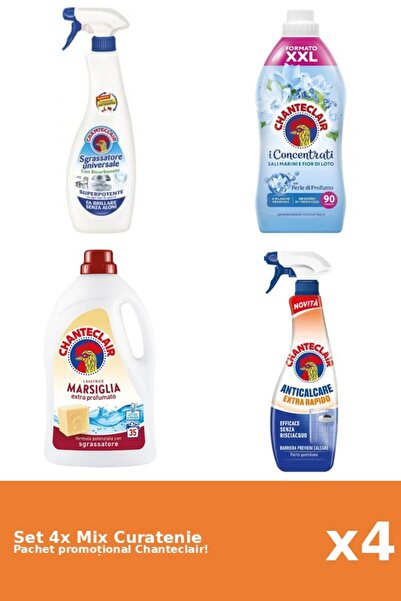 Chanteclair Set 4 Mix Curatenie Chanteclair: Bicarbonat, Lotus, Marsilia, Rapid