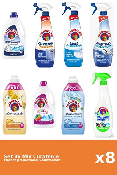 Chanteclair Set of 8 Chanteclair Cleaning Mix: Lemon, Lotus, Classic, Orange,...