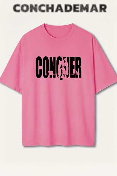 Vordevia تي شيرت سبورتسور مطبوع بريميوم كبير الحجم مكون من قطن قطع