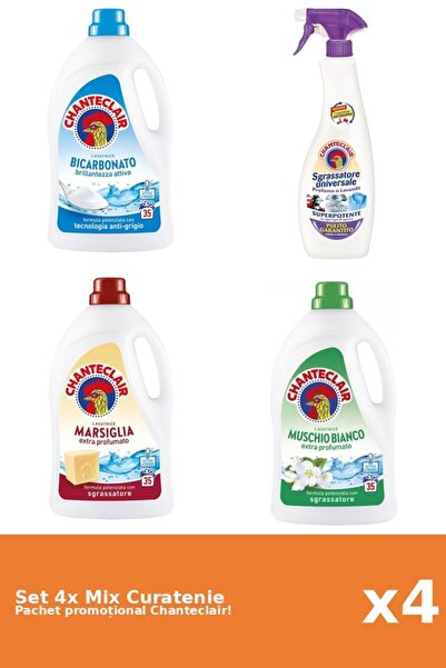 Chanteclair Set 4 Mix Curatenie Chanteclair: Bicarbonat, Marsilia, Lavanda, M...
