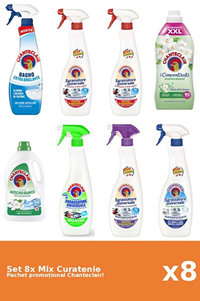 Chanteclair Set 8 Mix Curatenie Chanteclair: Lamaie, Bicarbonat, Clasic, Mosc...