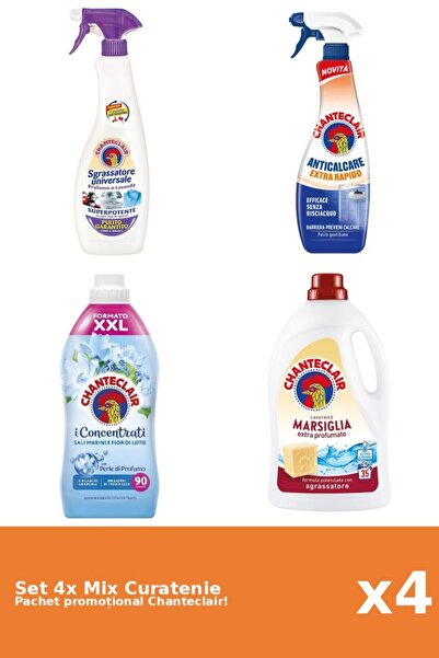 Chanteclair Set 4 Mix Curatenie Chanteclair: Lotus, Rapid, Marsilia, Mosc Alb