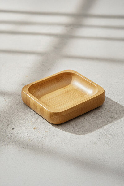 Vadi بامبو طبق تقديم مربع الشكل، وعاء للوجبات الخفيفة، وعاء للصلصة، طبق تقديم...