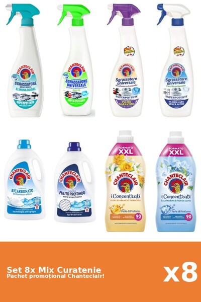 Chanteclair Set of 8 Chanteclair Cleaning Mix: Lemon, Bicarbonate, Lotus, Cla...