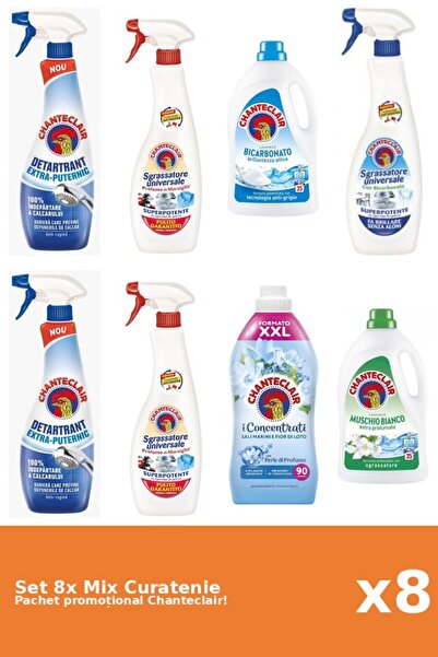 Chanteclair Set 8 Chanteclair Cleaning Mix: Bicarbonate, Lotus, Strong, White...