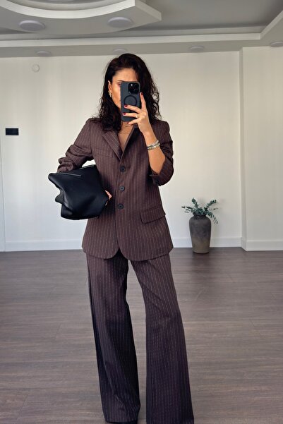 ALVOR Çizgi Patterned Pant Blazer Premium Suit