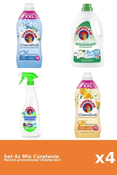 Chanteclair Set 4 Mix Curatenie Chanteclair: Lamaie, Lotus, Portocale, Mosc Alb