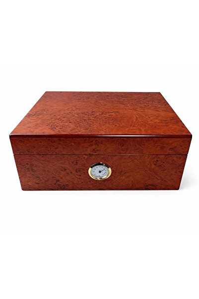 Falconetti Sedir Ağacı Kahverengi Manuel Saat Humidor Puro Kutusu rd73akhv