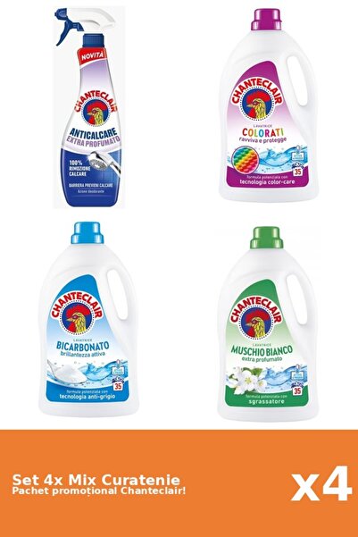 Chanteclair Set 4 Mix Curatenie Chanteclair: Bicarbonat, Color, Parfumat, Mos...
