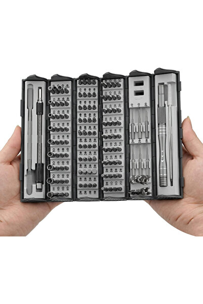 OEM 128 in 1 Precision Screwdriver Set, Aluminum Handle, Steel Accessories