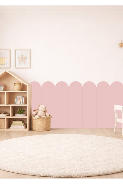 Sim Tasarım Oval Kavisli Çizgili Duvar Kaplama Panel Folyosu Sticker Seti