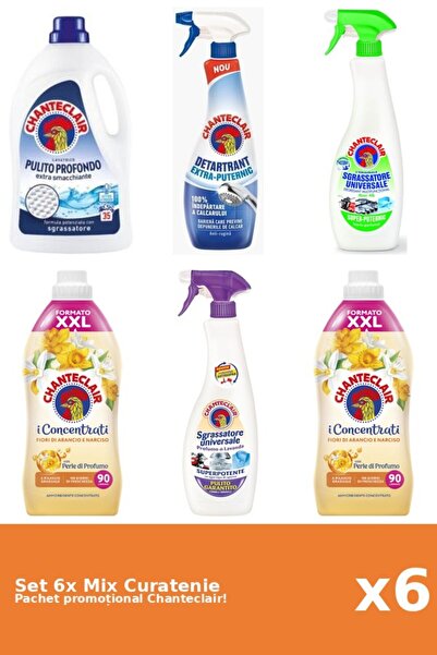 Chanteclair Set 6 Mix Curatenie Chanteclair: Lamaie, Clasic, Portocale, Puter...