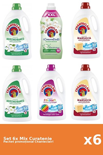Chanteclair Set 6 Mix Curatenie Chanteclair: Marsilia, Color, Mosc Alb