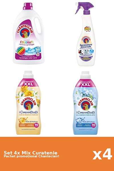 Chanteclair Set 4 Mix Curatenie Chanteclair: Lotus, Portocale, Color, Mosc Alb
