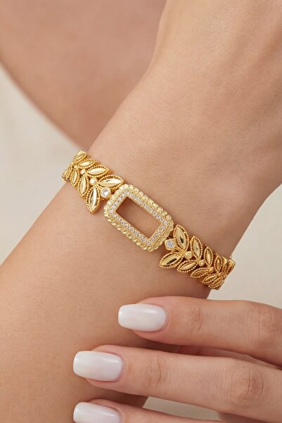 Trinidad Altın Kaplama İmitasyon Gram Çerçeve Bileklik TRENDY