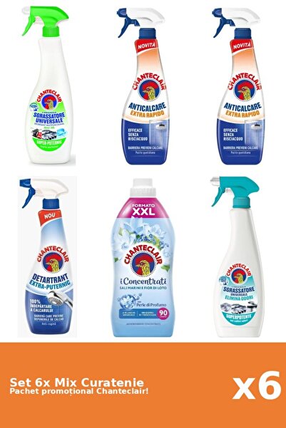 Chanteclair Set 6 Mix Curatenie Chanteclair: Lamaie, Lotus, Puternic, Rapid, ...