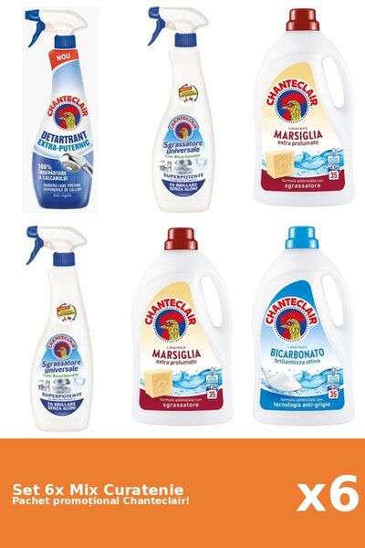 Chanteclair Set 6 Mix Curatenie Chanteclair: Bicarbonat, Marsilia, Puternic