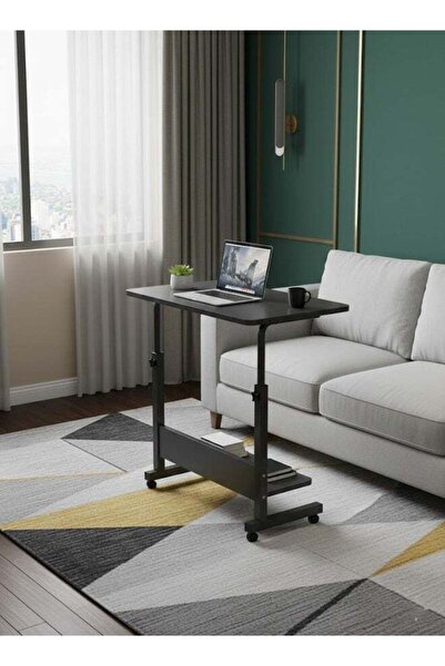 Taimi طاولة جانبية بعجلات قابلة لتعديل الارتفاع، مناسبة لأجهزة الكمبيوتر المح...