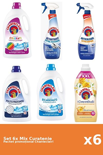 Chanteclair Set 6 Mix Curatenie Chanteclair: Bicarbonat, Clasic, Portocale, C...