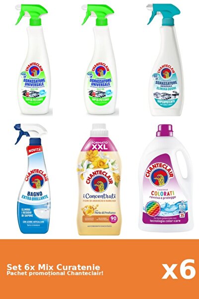 Chanteclair Set of 6 Chanteclair Cleaning Mix: Lemon, Classic, Orange, Color,...