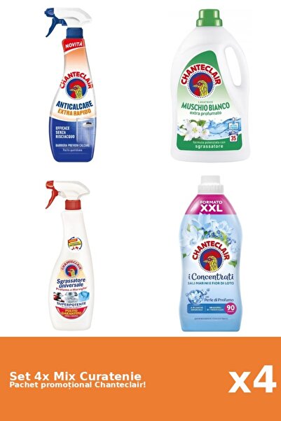 Chanteclair Set 4 Mix Curatenie Chanteclair: Lotus, Rapid, Marsilia, Mosc Alb