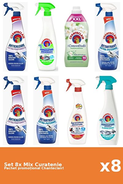 Chanteclair Set 8 Mix Curatenie Chanteclair: Lamaie, Puternic, Parfumat, Mosc...