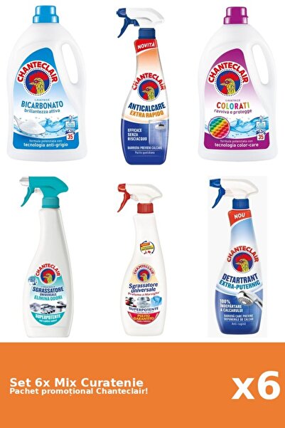 Chanteclair Set 6 Mix Curatenie Chanteclair: Bicarbonat, Color, Puternic, Rap...