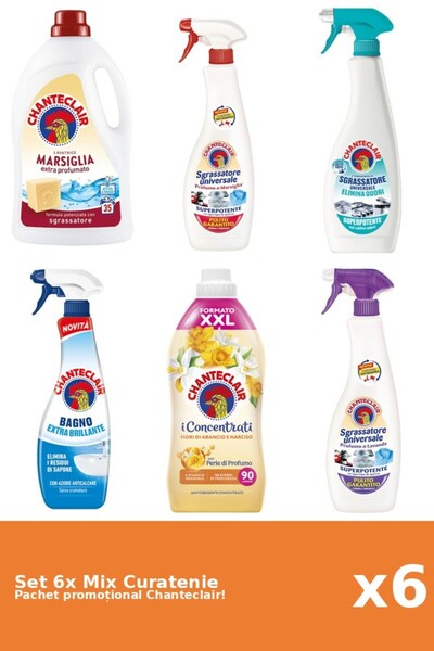 Chanteclair Set 6 Mix Curatenie Chanteclair: Clasic, Portocale, Mosc Alb, Mar...