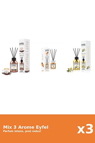 Eyfel Set 3 Mix Eyfel: 1x Coffee, 1x Mana Maicii Domnului, 1x Peach
