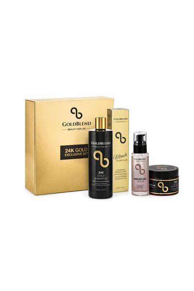 Pürüzsüz Saçlar için 24K Gold Exclusive Set