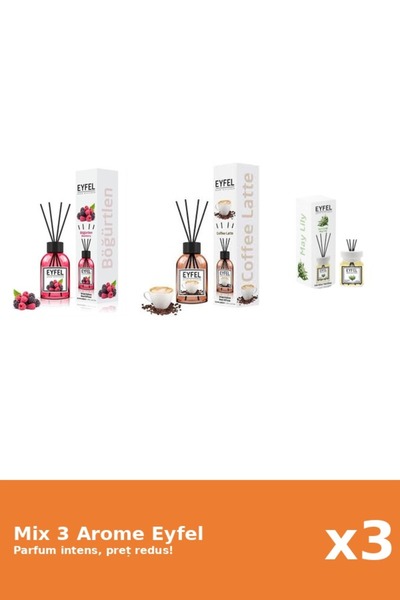 Eyfel Set 3 Mix Eyfel: 1x Cafea, 1x Fructe De Padure, 1x Lacramioare