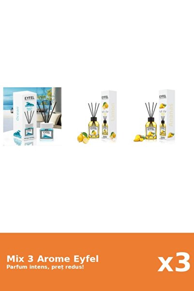 Eyfel Set 3 Mix Eyfel: 1x Ananas, 1x Lamaie, 1x Ocean