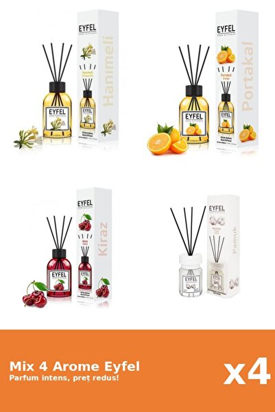 Eyfel Set 4 Mix Eyfel: 1x Bumbac, 1x Cirese, 1x Mana Maicii Domnului, 1x Port...