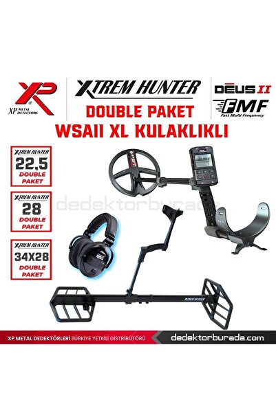 XP Xtrem Hunter Dedektör - DOUBLE PAKET WSAII XL Kulaklıklı