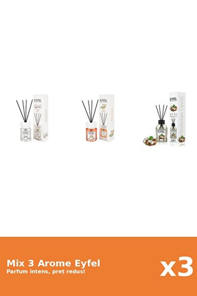 Eyfel Set 3 Mix Eyfel: 1x Acacia, 1x Bumbac, 1x Nuca De Cocos