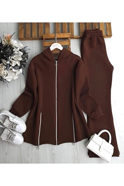 Kağanbutik Brushed Inside Hooded Sports Set