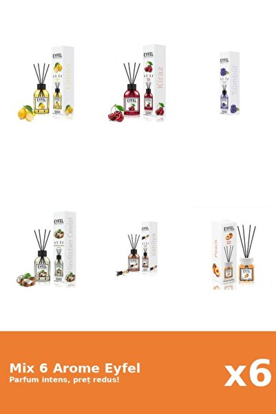 Eyfel Set 6 Mix Eyfel: 1x Cirese, 1x Lamaie, 1x Nuca De Cocos, 1x Piersica, 1...