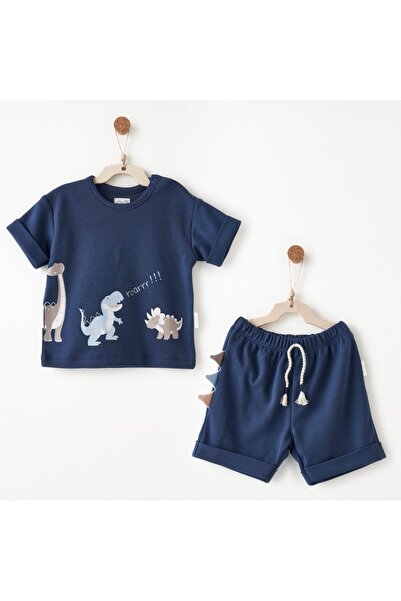 andywawa طقم شورت للأطفال الأولاد والرضع بتصميم ديناصور من LIMI موديل PA قطن