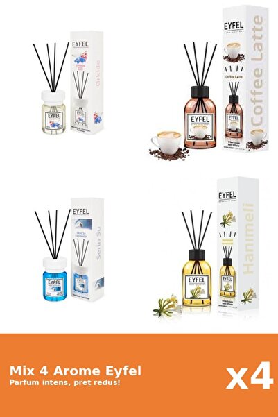 Eyfel Set 4 Mix Eyfel: 1x Coffee, 1x Cool Water, 1x Mana Maicii Domnului, 1x ...