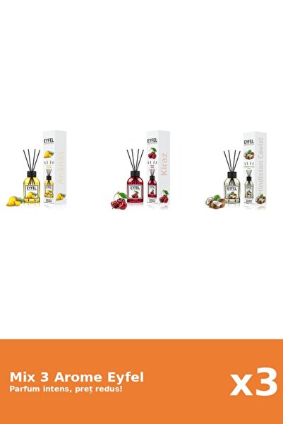 Eyfel Set 3 Mix Eyfel: 1x Ananas, 1x Cirese, 1x Nuca De Cocos