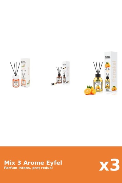 Eyfel Set 3 Mix Eyfel: 1x Acacia, 1x Portocala, 1x Vanilie