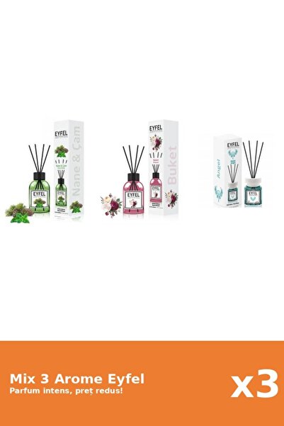 Eyfel Set 3 Mix Eyfel: 1x Angel, 1x Bouquet, 1x Pin Si Menta