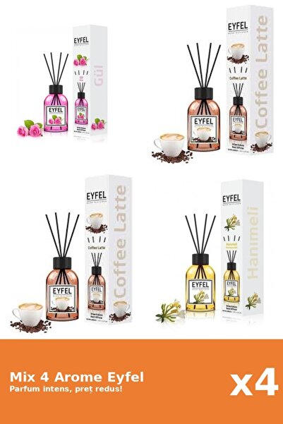 Eyfel Set 4 Mix Eyfel: 2x Cafea, 1x Mana Maicii Domnului, 1x Trandafir