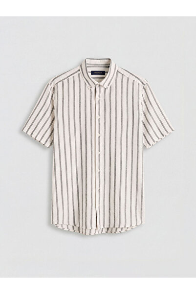 LC Waikiki Ανδρικό ριγέ πουκάμισο σε κανονική γραμμή από το κατάστημα GiyÇık,...