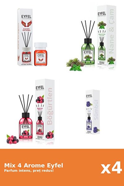 Eyfel Set 4 Mix Eyfel: 1x Fructe De Padure, 1x Pin Si Menta, 1x Red Dragon, 1...